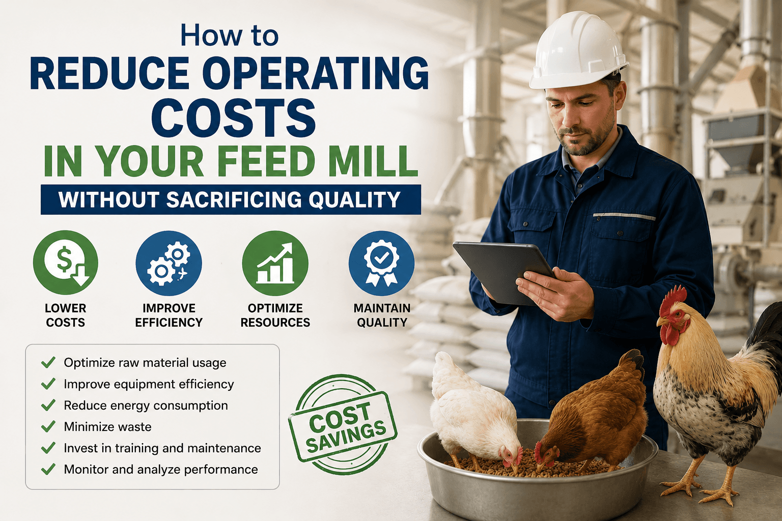 How to Reduce Operating Costs in Your Feed Mill Without Sacrificing Quality